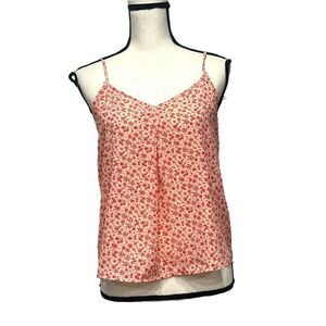LUSH Tie Back Camisole , Floral,  Peach Coral, M